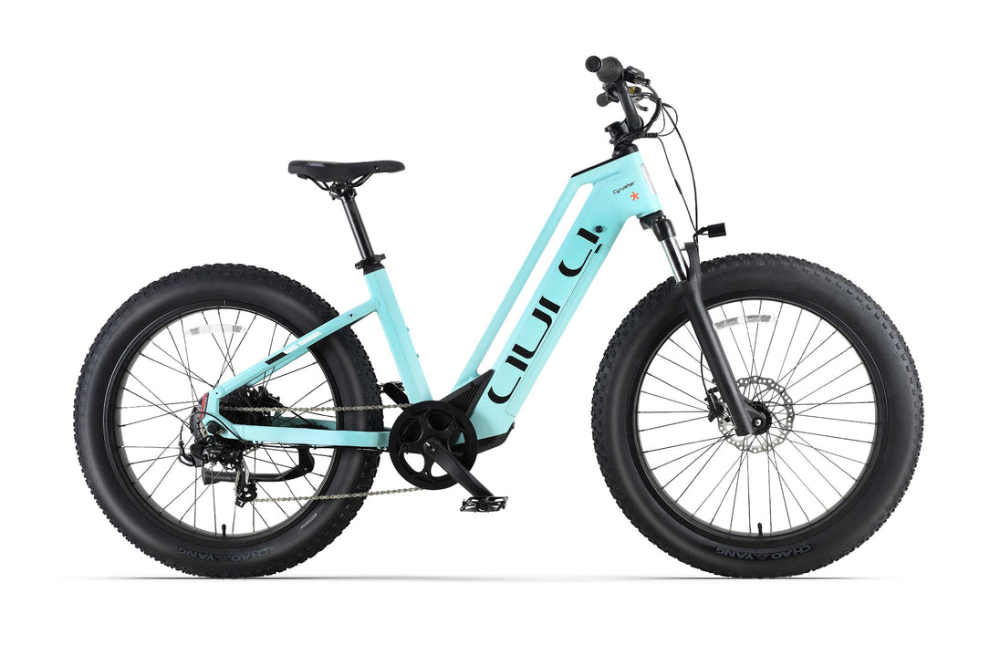 Cyrusher Aura Step-Through Fat Tire electric bike in Blue