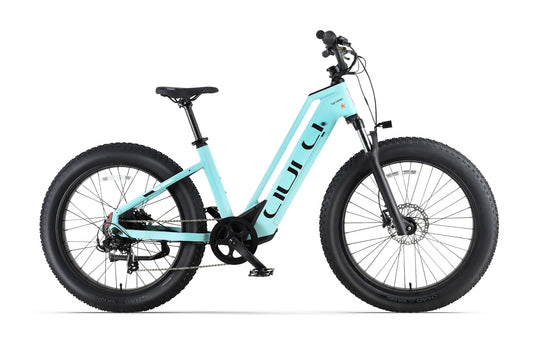 Cyrusher Aura Step-Through Fat Tire electric bike in Blue