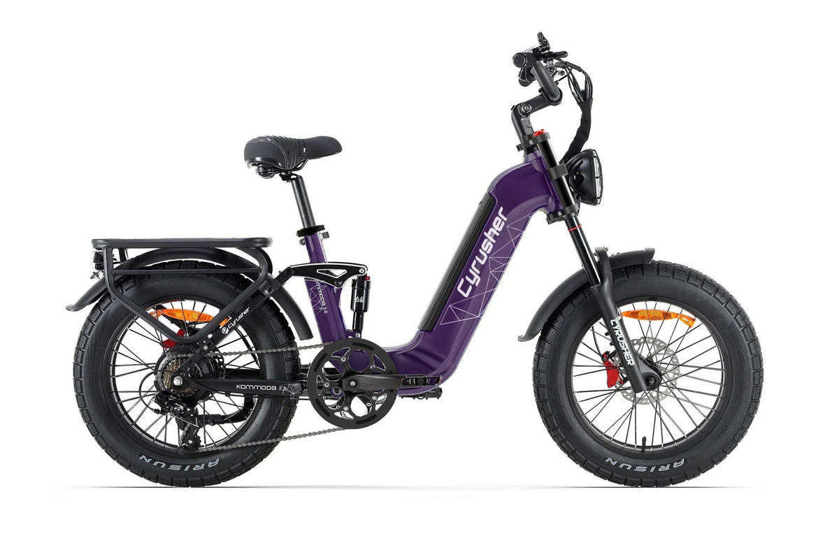Cyrusher Kommoda 3.0 Step-Through Fat Tire electric bike in Purple