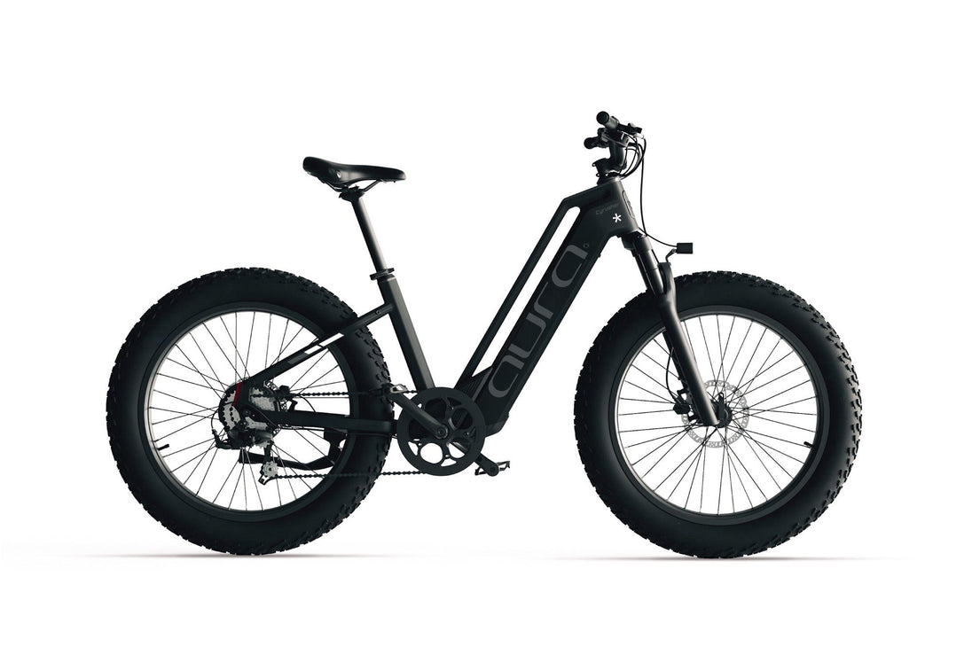 Cyrusher Aura Step-Through Fat Tire electric bike in Black