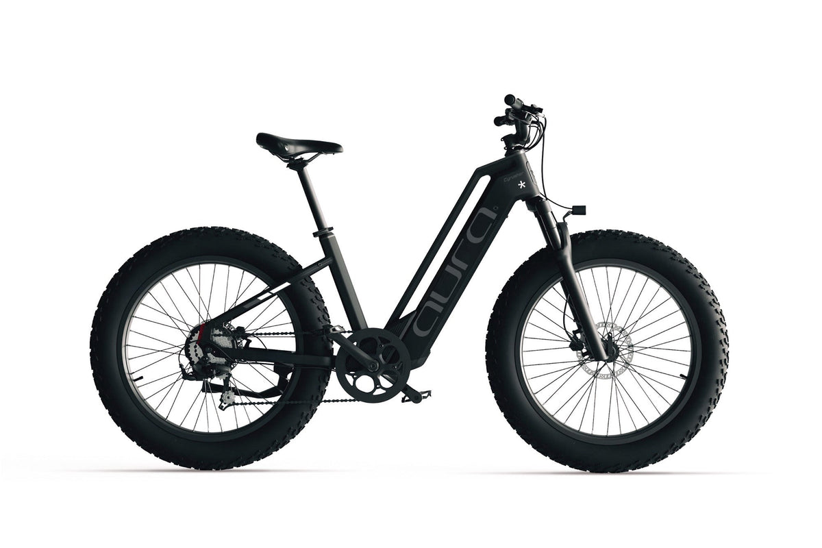 Cyrusher Aura Step-Through Fat Tire electric bike in Black