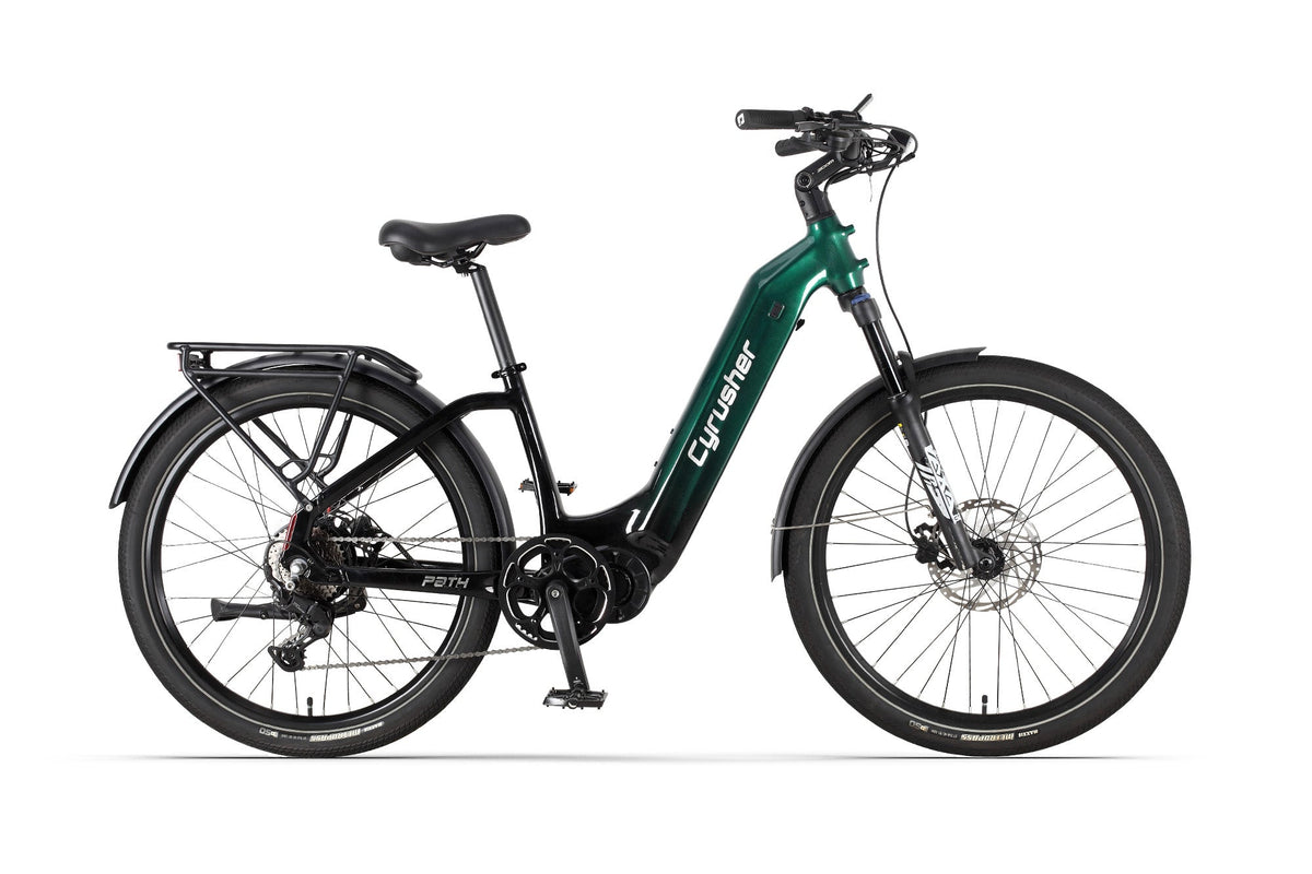 Cyrusher Path Step-Through Commuter electric bike in Green