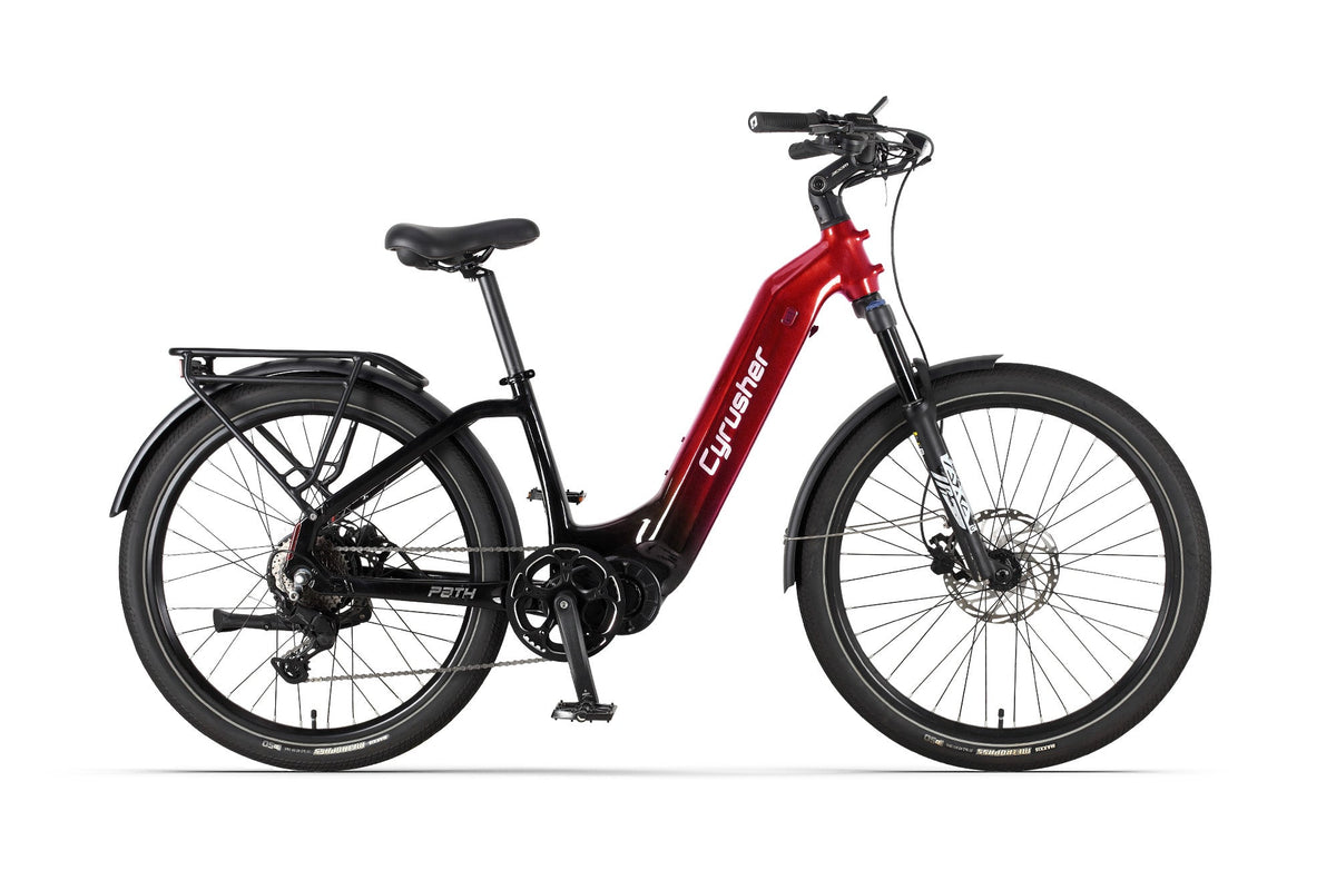 Cyrusher Path Step-Through Commuter electric bike in Red